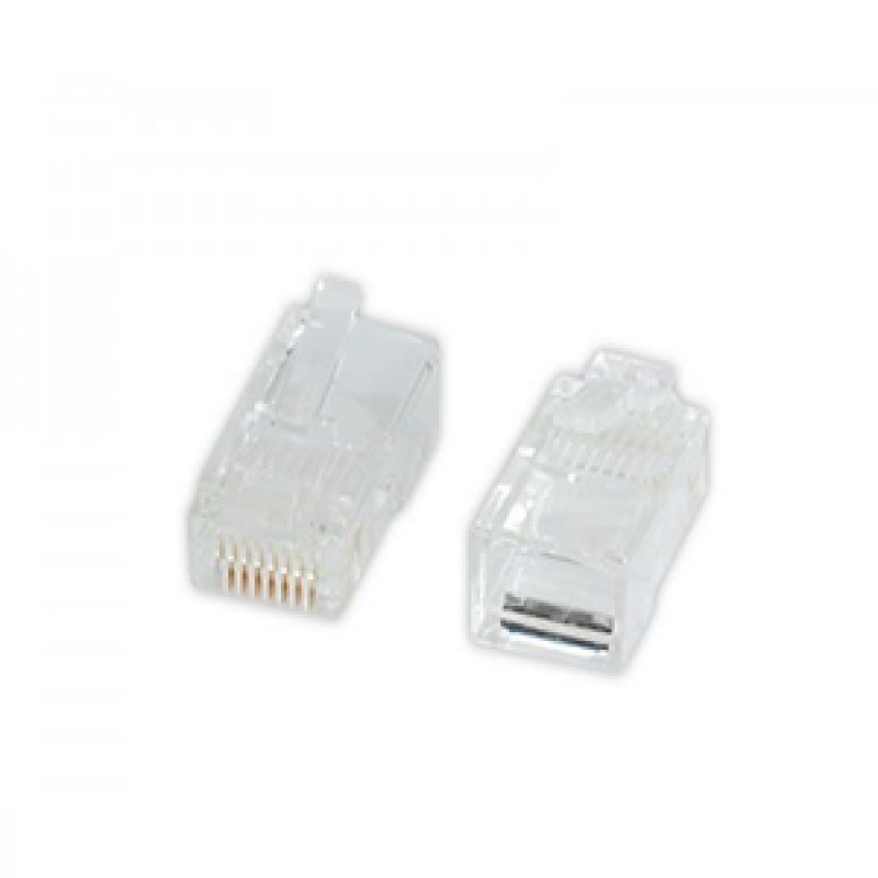 Plug ADJ RJ45 Per Cavi Tondi Cat. 5E 10 Pezzi