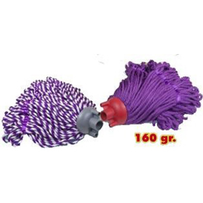 Mop Microfibra Treccia Bicolore 160 Gr