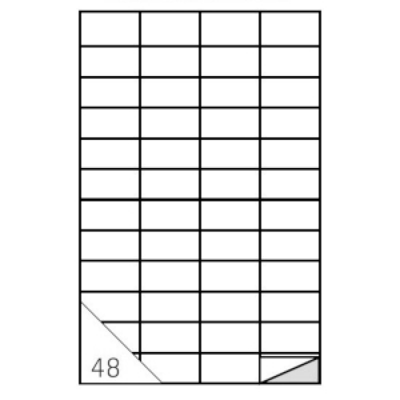 Etichette Adesive Senza Margine Formato A4-Misura 52,2x25