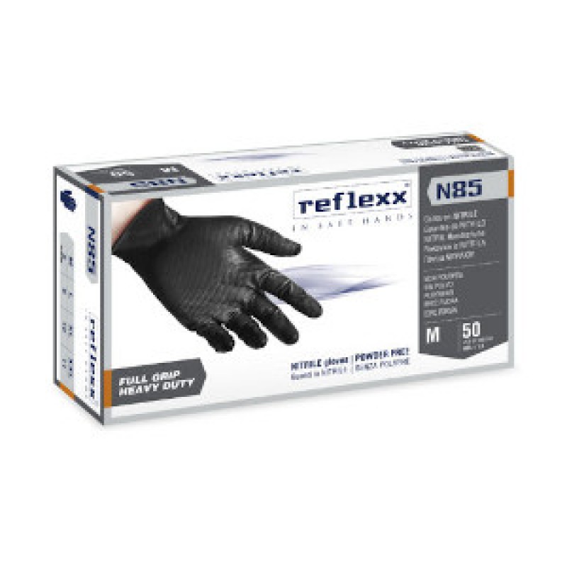 Guanti In Nitrile Reflexx N85 Misura L Colore Nero