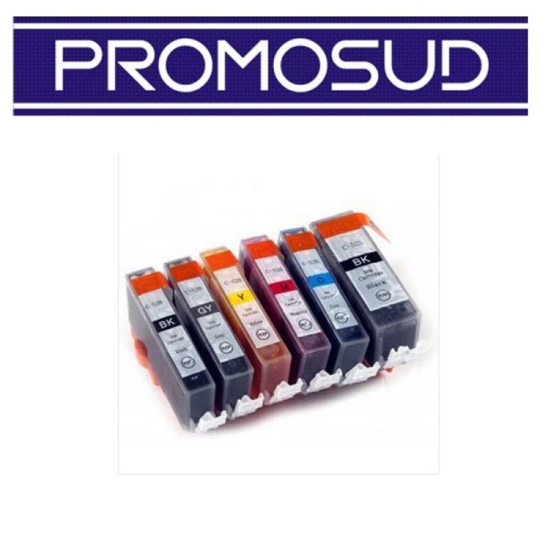 Kit Cartucce Compatibili Canon 525 E 526 6 Pezzi