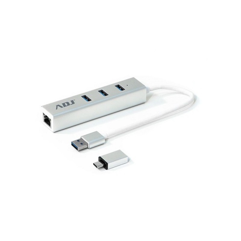 Hub ADJ USB A 3 Porte E RJ45